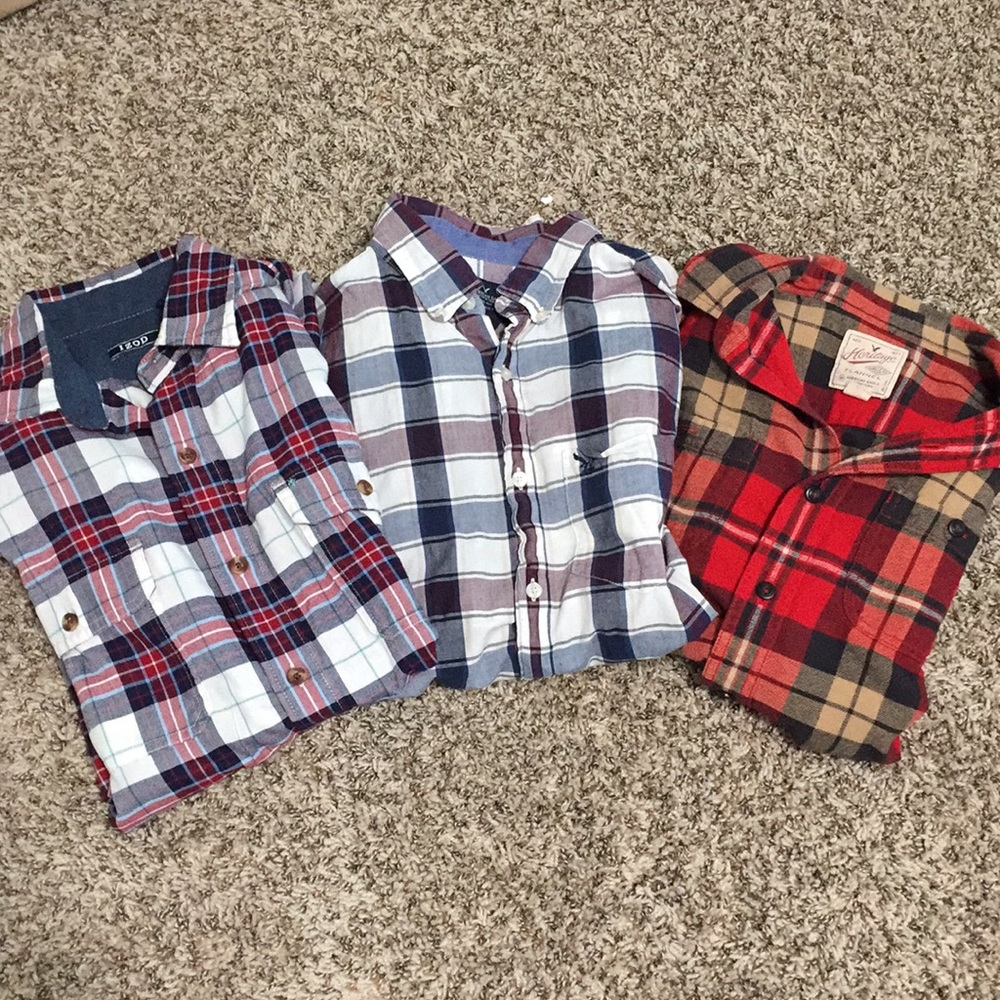 American Eagle & IZOD Flannel Bundle